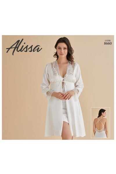 mdm style Satin Nightgown Dressing Gown Pajamas Suit Shorts Set 6 Pieces Bridal Dowry Set 8660