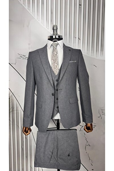 Dupont Slim Fit Yelekli Takım Elbise