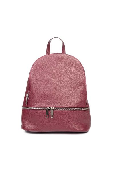 Toro Nero Women's backpack made of genuine leather, purple-plum Suede