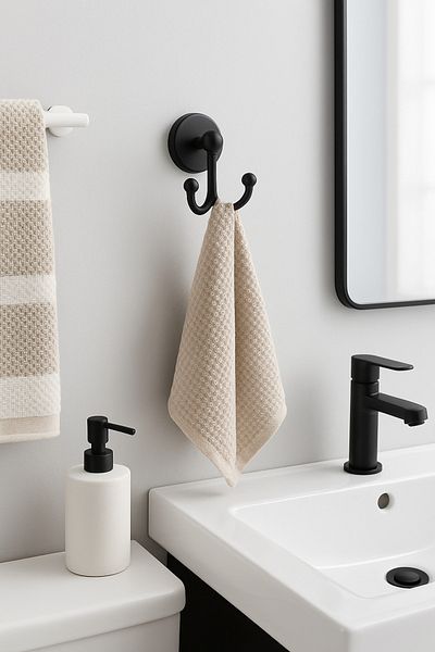 MultiStore Black Fork Robe Rack