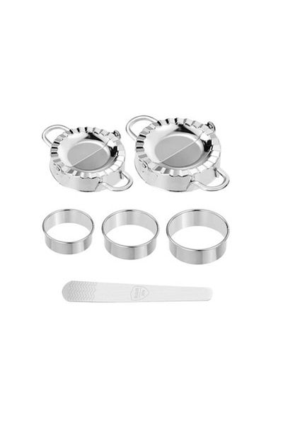 Globalport Retail Set 6 ustensile pentru ravioli/coltunasi, inox, argintiu