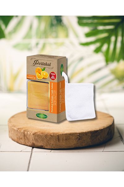 Phytoflora صابون زيت قشر البرتقال مع كيس وطبق صابون هدية 125 جرام