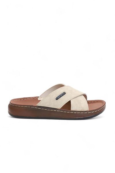 Konfores 2162 Full Anatomical Sole Men's Slippers Compatible for Daily, Umrah and Hajj