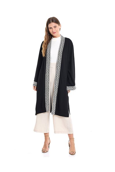 R&B Lace Trim Kimono