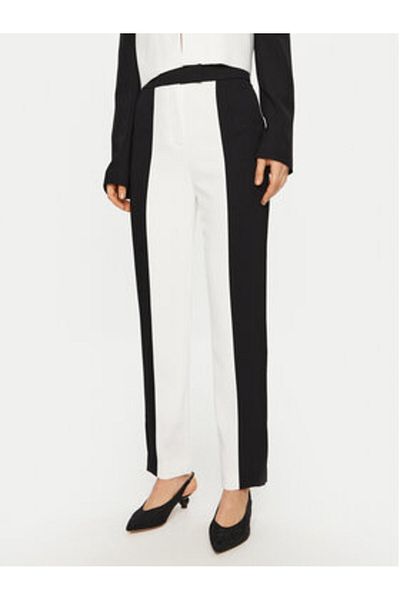 Karl Lagerfeld Pantaloni din material textil pentru femei A1W10125 Alb, Negru