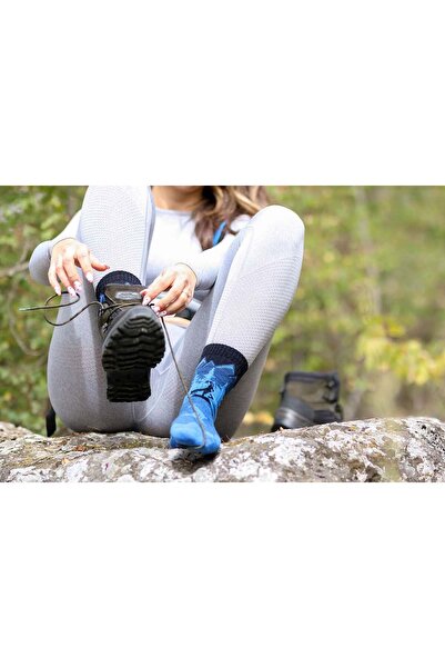 Try to Fly Κάλτσες πεζοπορίας από μαλλί Merino με αλπικό μπλε Capricorn