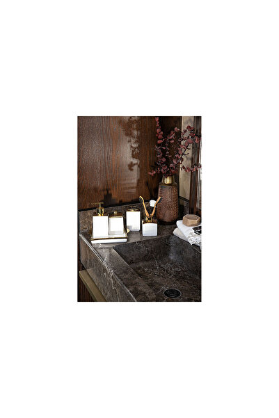 Home Sweet Home ZT-2338 BANYO SET 5'Lİ (SIVI SABUNLUK-DİŞ FIRÇALIK-PAMUKLUK-TEPSİ-DEKORATİF ŞİŞE)