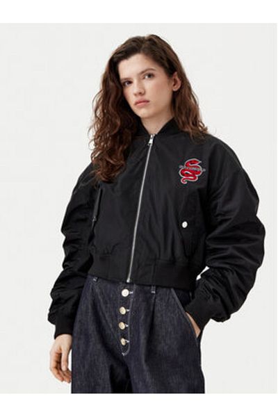 Karl Lagerfeld Women's Bomber Jacket A1W14039 Black