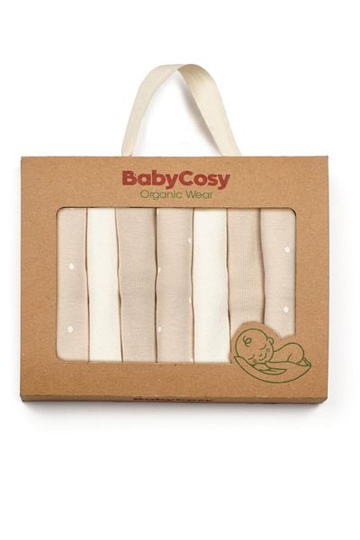 Babyjem Set de 7 batistute din bumbac pentru bebelusi, BabyCosy, 25cmX25cm