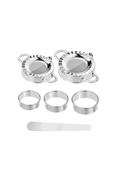 Globalport Retail Set 6 ustensile pentru ravioli/coltunasi, inox, argintiu