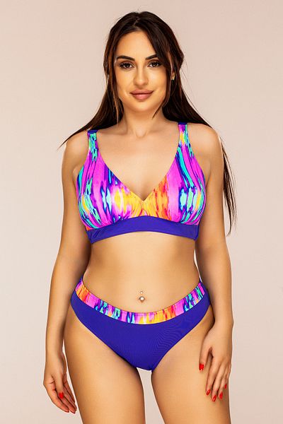 Lush Fashion Purple Two-Piece Swimsuit