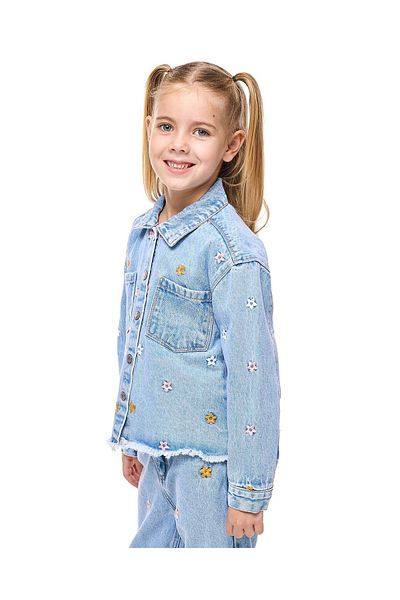 R&B Embroidered Pocket Front Denim Jacket