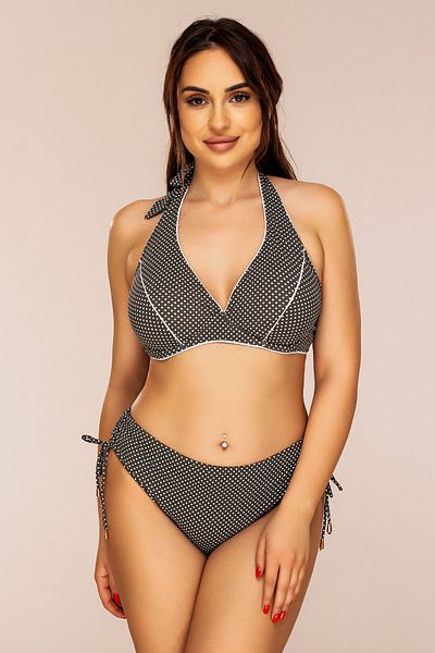 Lush Fashion Khaki Two-Piece Swimsuit