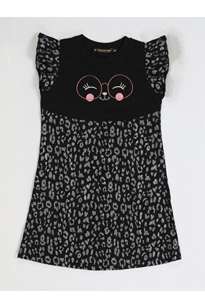 Casabony Κοριτσίστικο φόρεμα Glitter Shine Cat