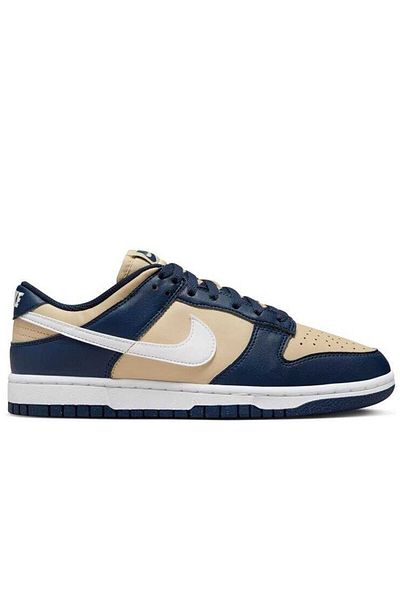 Nike Dunk Low Next Nature Leather Women Sneaker Genuine Leather White Navy Blue Women's Sports Shoes
