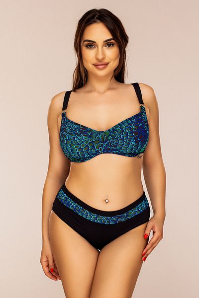 Lush Fashion Costum de Baie din Doua Piese Albastru