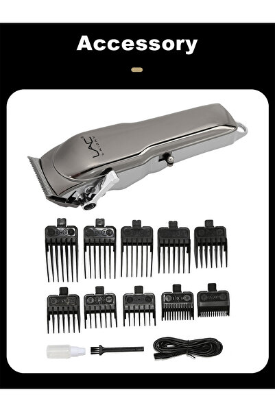 LAC LAICHY Professional Electric Hair Clipper With Men's Hair Trimmer,usb Charging,lcd Display,L-916 Silver