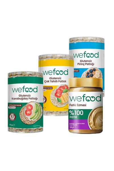 Wefood 100% Peanut Butter 300 g + Wefood Popcorn Trial Pack