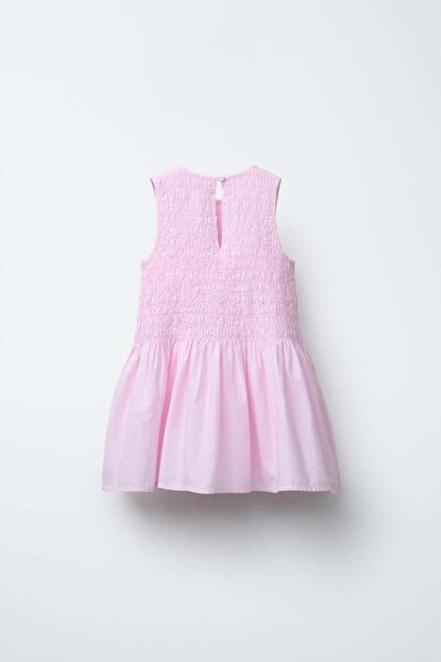 Magu Girl's Cotton Pink Floral Appliqued Floor Skirt Dress - Summer Sleeveless Model