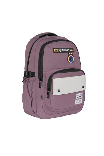 Relaxion Rucsac de școală din țesătură impermeabilă violet 2057