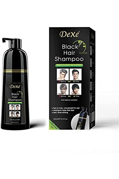 Dexe Agthyuve Dexe Hair Dye Shampoo 14.1 Fl Oz, Gray Hair Coverage, Black Hair Dye, Hair Color Shampoo, B