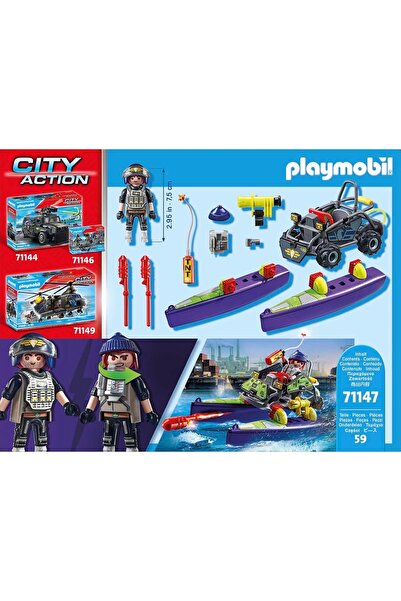 Playmobil - Vehicle Swat Pentru Teren Si Apa