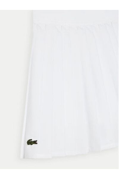 Lacoste Fustă plisată pentru fete JJ7341 albă