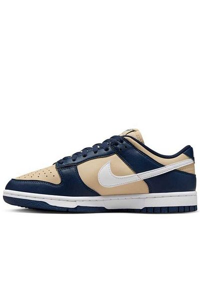 Nike Dunk Low Next Nature Leather Women Sneaker Genuine Leather White Navy Blue Women's Sports Shoes