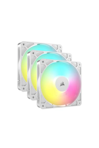 Corsair Ventilator Corsair RS120 ARGB PWM, ARGB LED, 120mm, 3 bucati (Alb)
