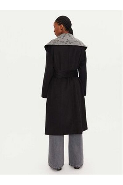 Karl Lagerfeld Karl Lagerfeld Palton de lână pentru femei 246W1502 Negru, Gri