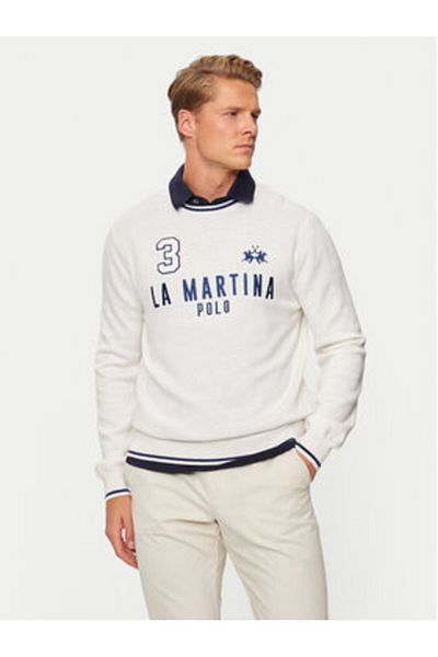 LA MARTINA Men's Sweater ZMS303 YW120 Ecru