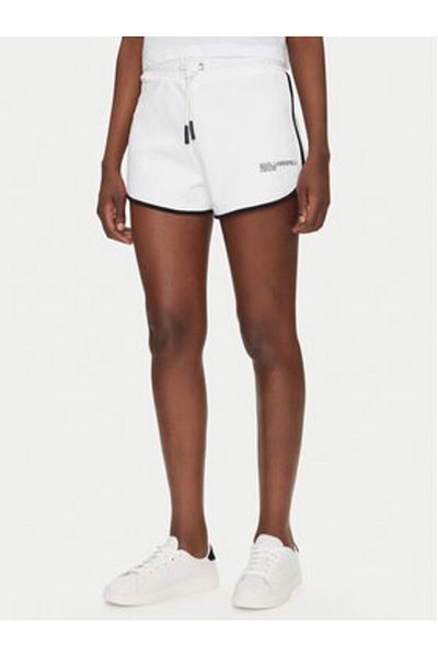 Karl Lagerfeld Pantaloni scurți sport pentru femei A2W10095 albi