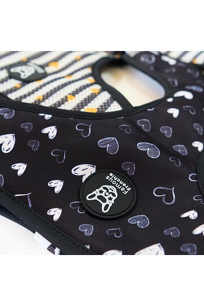 Famous Frenchie Ham Pentru Caini, Reversibil, , Black Hearts