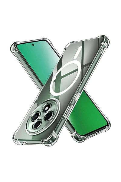 SKYDDAR INNOVATION Case for Oppo Reno12 F / Reno12 FS, Shockproof MagSafe, Transparent, sticker set