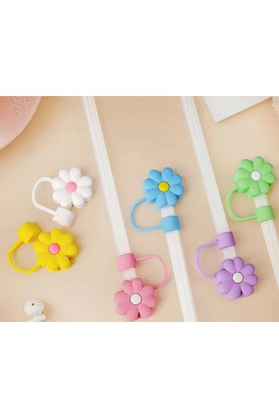 Buycobox 1 Pcs. Stanl. Dustproof Silicone Pipette Tip Caps, Floral Pattern Stopper for 10mm Pipettes