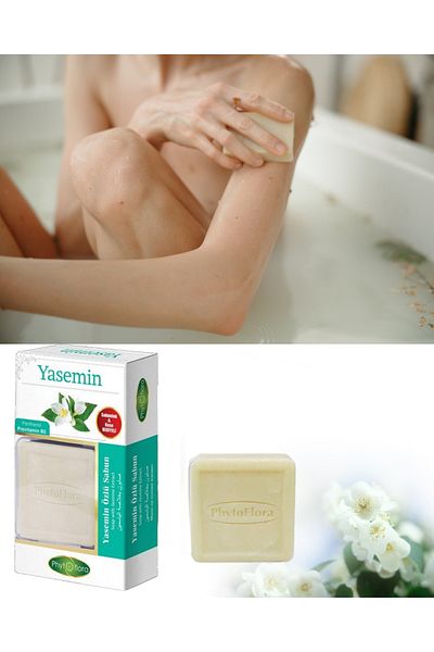 Phytoflora Jasmine Extract Soap with Pouch and Soap Dish Gift 125 Gr