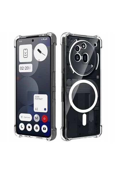 SKYDDAR INNOVATION Case for Nothing Phone (3a) Pro, Shockproof MagSafe, Transparent, sticker set
