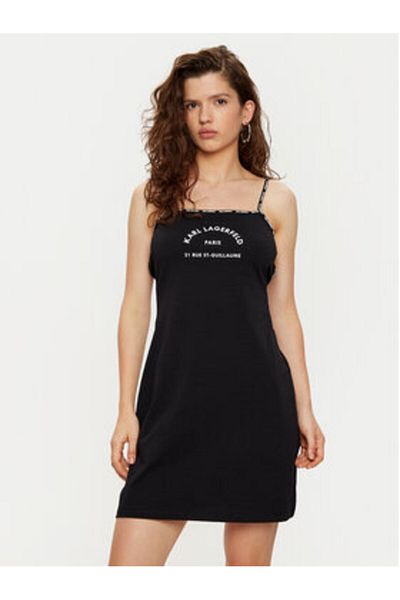 Karl Lagerfeld Cămașă de noapte pentru femei A1W46081 Negru