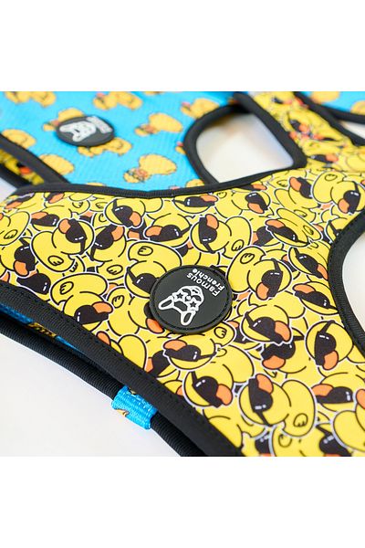 Famous Frenchie Dog Harness, Reversible, , Yellow Duck Mafia