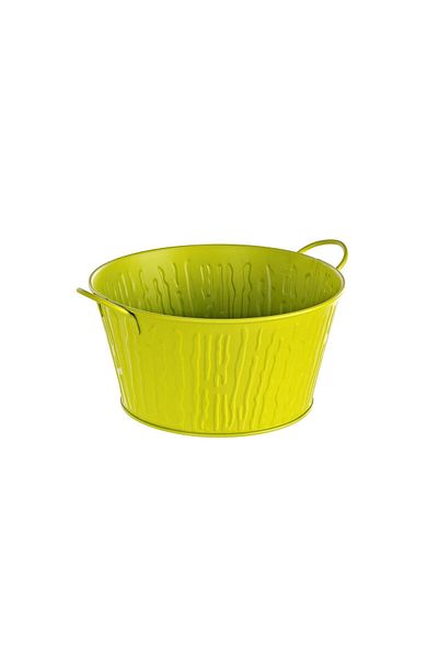 Bizzotto Ghiveci metalic verde Ø 20 cm x 11 înălțime