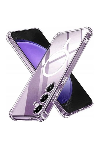 SKYDDAR INNOVATION Case for Samsung Galaxy S23 FE, Shockproof MagSafe, Transparent, sticker set