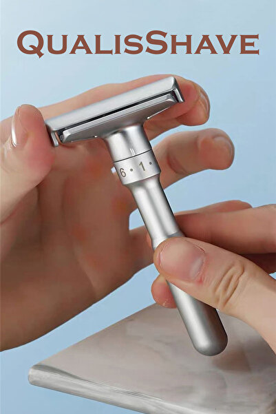 Qualis Shave Q7 Ayarlanabilir Full Metal Tıraş Makinesi 5 Adet Platinum Yapra...