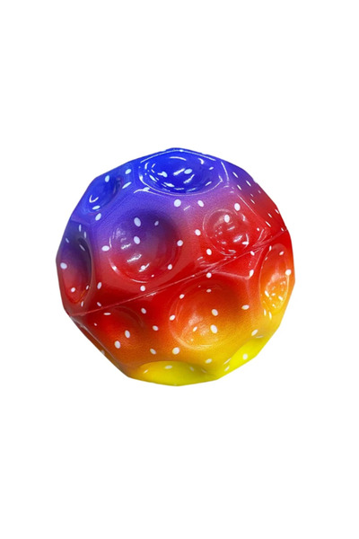OEM Set of 3 Jumping balls with lights, super space ball, rainbow color, 7 cm