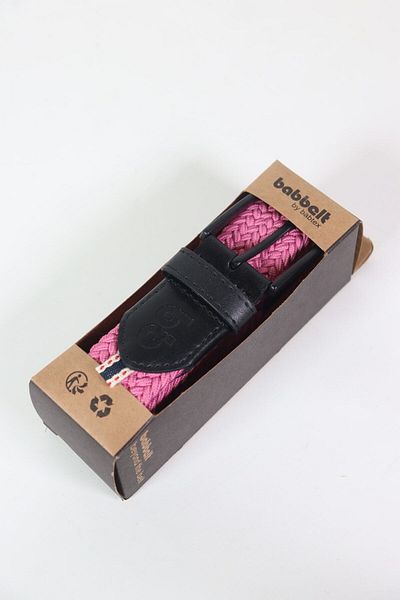 babbelt Elastic Knitted Unisex Belt Pink