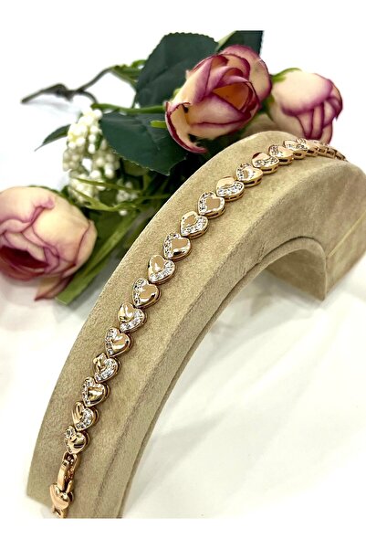 MASAL TAKI&AKSESUAR XUPING سوار بتفاصيل قلب من حجر الزركون (16-18 سم)