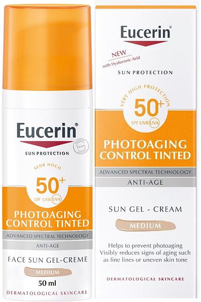 Eucerin Eucerin Sun Protection Photoaging Control CC Sun Medium Tinted Cream SPF 50+ 50ml - Pack May Vary