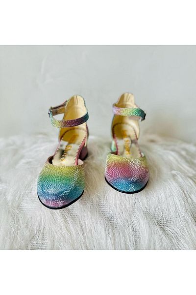 Gala Multicolored Girl's High Heels