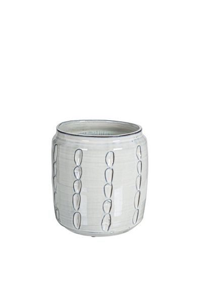 Bizzotto Gray Ceramic Vase Naxos Ø 24.5 cm x 24.5 h