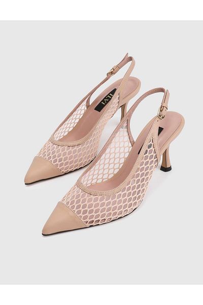 İLVİ Aitana Genuine Leather Mink Women's Heeled Sandals
