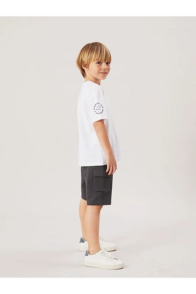 LC Waikiki Lcw Kids Green-White Crew Neck Printed Boys T-Shirt